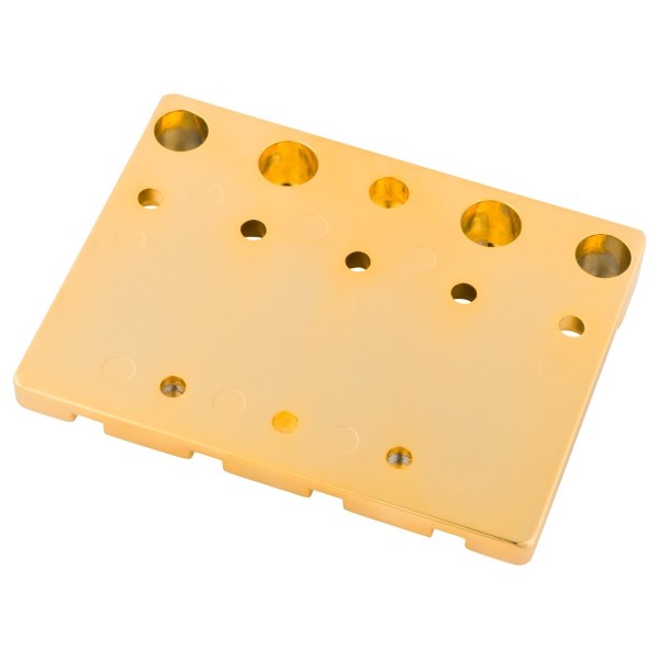Fender HiMass 4-String Bass Bridge Assembly With Zinc Saddles, Gold - back