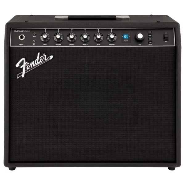 Fender Mustang LTX100 Combo and LTX-5 Footswitch Bundle - amp front