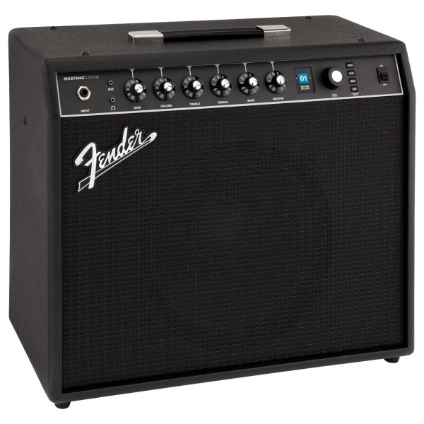 Fender Mustang LTX100 Combo and LTX-5 Footswitch Bundle - amp side