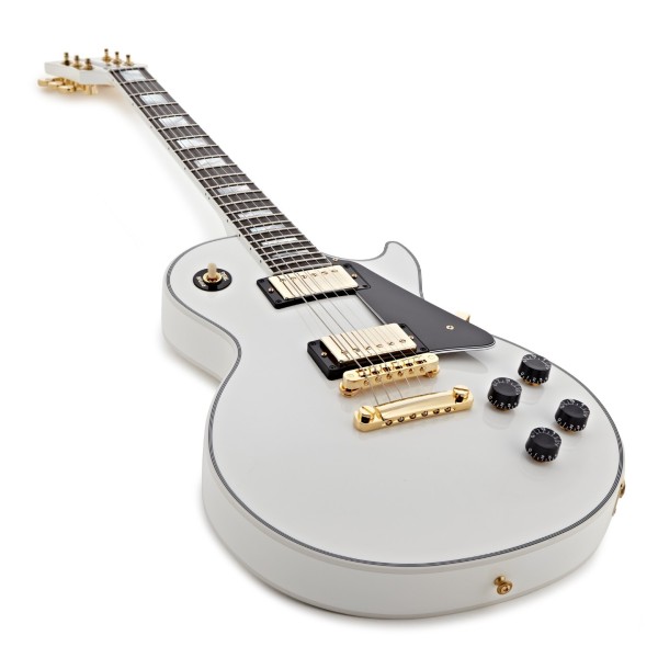 Gibson Custom Les Paul Custom, Alpine White #CS502631 - angled shot