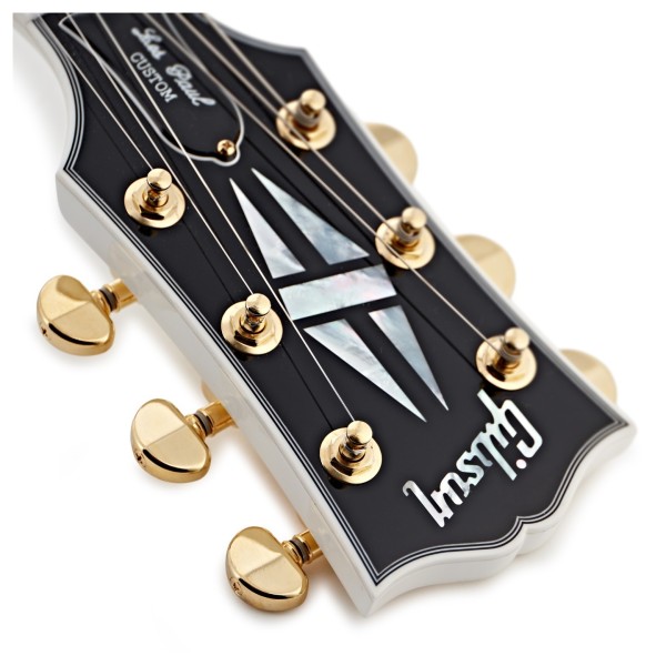 Gibson Custom Les Paul Custom, Alpine White #CS502631 - headstock logo