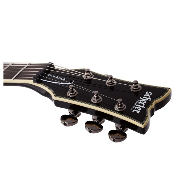 Schecter Solo-II BlackJack, Black headstock
