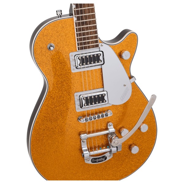 Gretsch G5230T Electromatic Sparkle Jet FT Single-Cut with Bigsby, Gold Sparkle body 