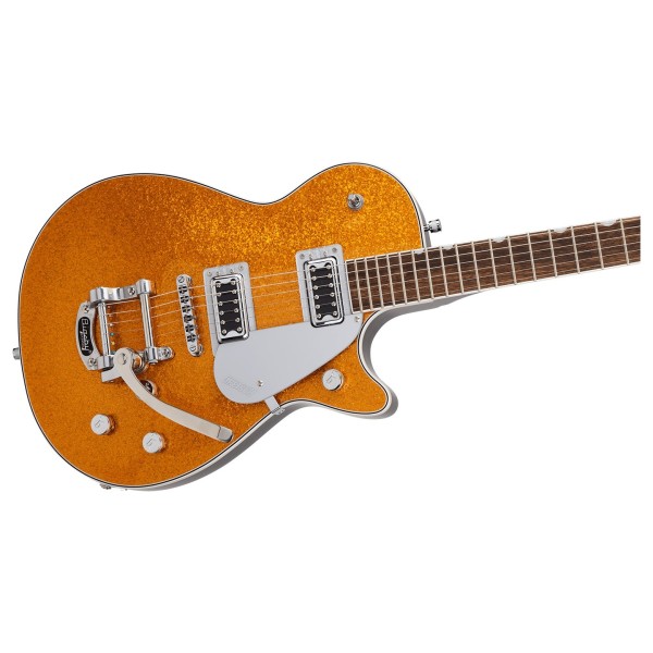 Gretsch G5230T Electromatic Sparkle Jet FT Single-Cut with Bigsby, Gold Sparkle neck 