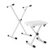 Keyboard Stand and Stool Set by Gear4music, White