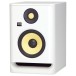 KRK ROKIT Studio Monitor, White Noise - Angled