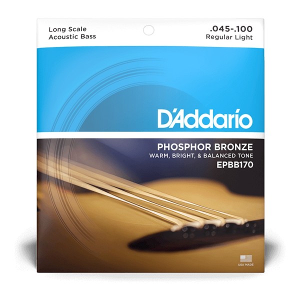 Daddario Epbb170 Phosphor Bronze Acoustic Bass Strings Long Scale 45-100