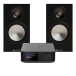 WiiM Amp Ultra, Space Grey & Monitor Audio Bronze 50 7G, Black Hi-Fi Bundle