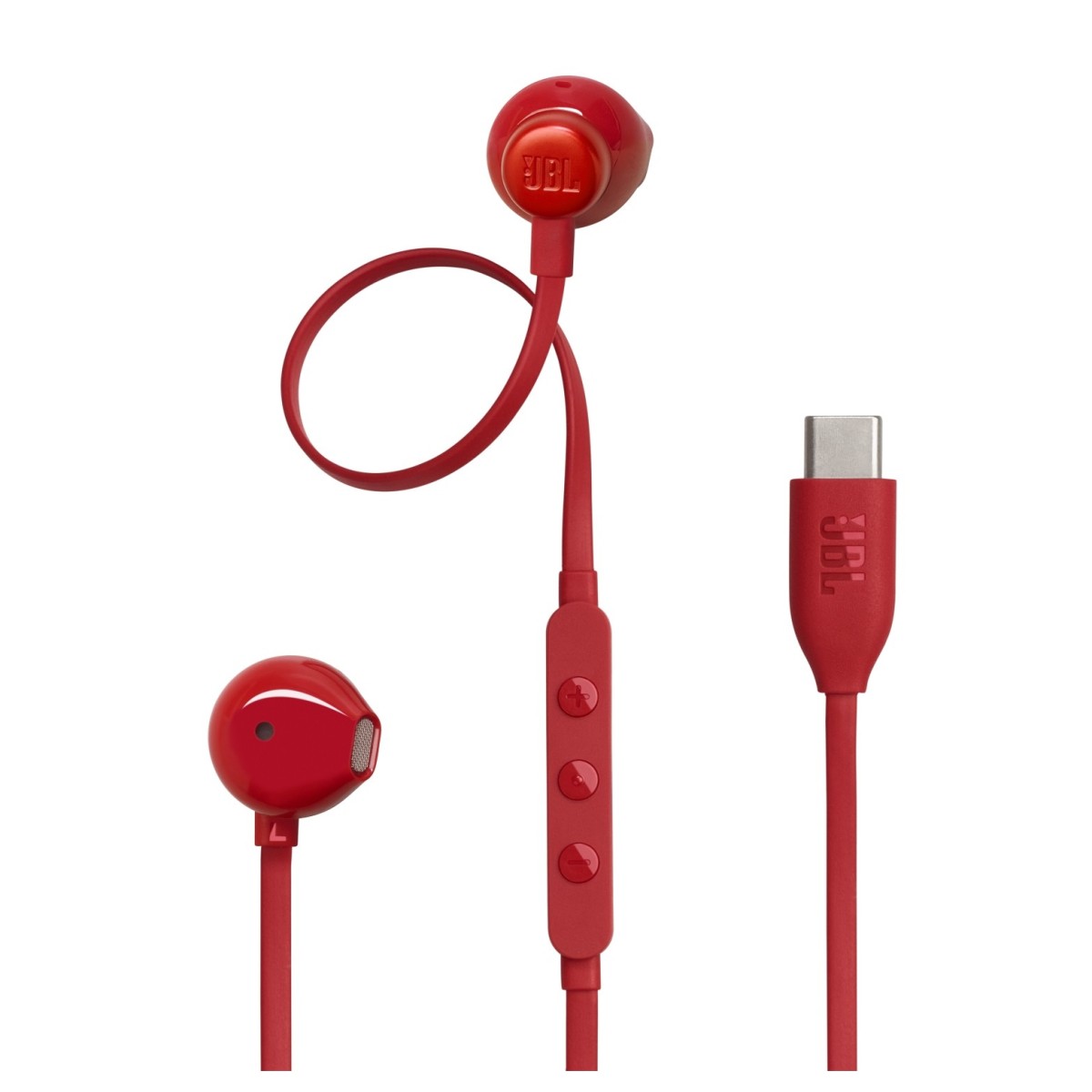 JBL Tune 305C USB-C Wired Earbuds Red