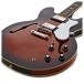 Epiphone Bonehead Riviera, Dark Tobacco Burst - lower bout
