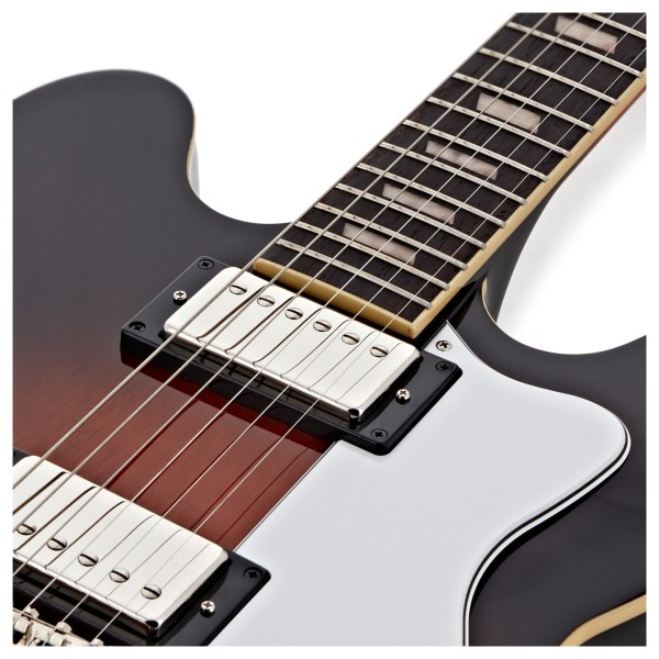 Epiphone Bonehead Riviera, Dark Tobacco Burst - upper bout