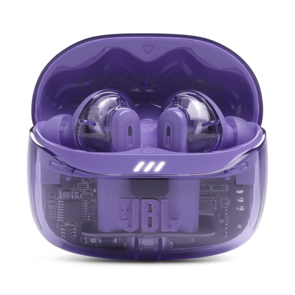 JBL Tune Beam 2 Ghost Edition Earbuds, Purple  