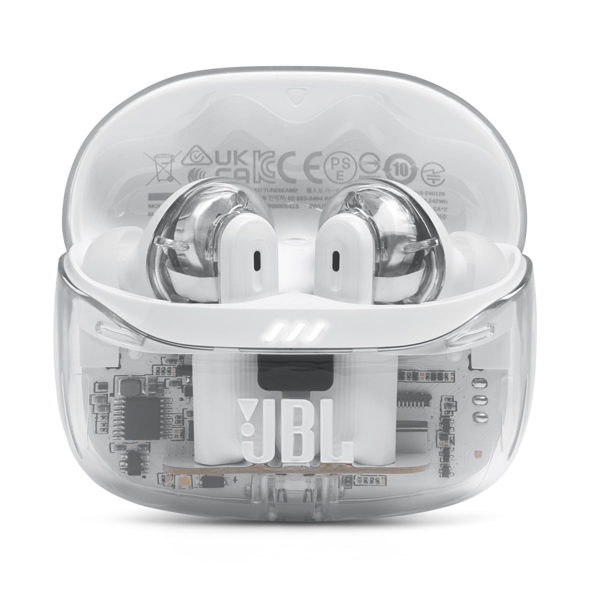 JBL Tune Beam 2 Ghost Edition Earbuds White