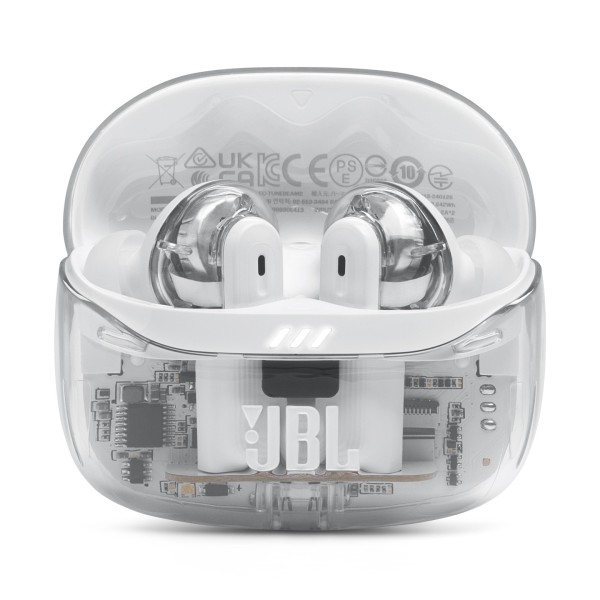 JBL Tune Beam 2 Ghost Edition Earbuds, White 1 