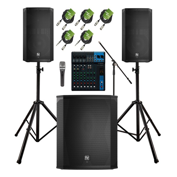 Electro-Voice ELX200-12P Complete PA System Bundle
