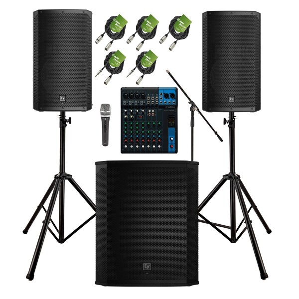 Electro-Voice ELX200-15P Complete PA System Bundle