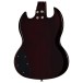 Epiphone SG Tribute Plus, Vintage Sunburst - back of body
