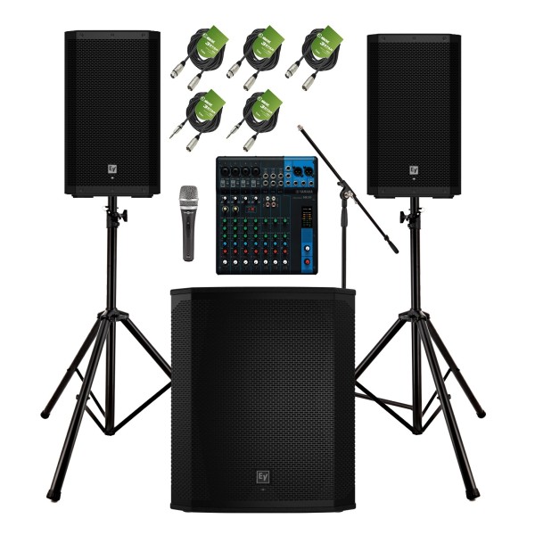 Electro-Voice ZLX-12P G2 Complete PA System Bundle at Gear4music
