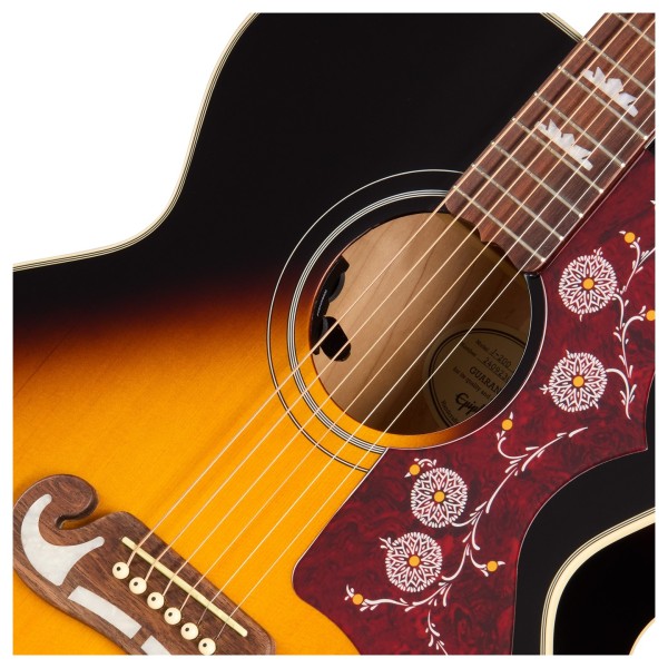 Epiphone J-200 Studio, Vintage Sunburst - soundhole