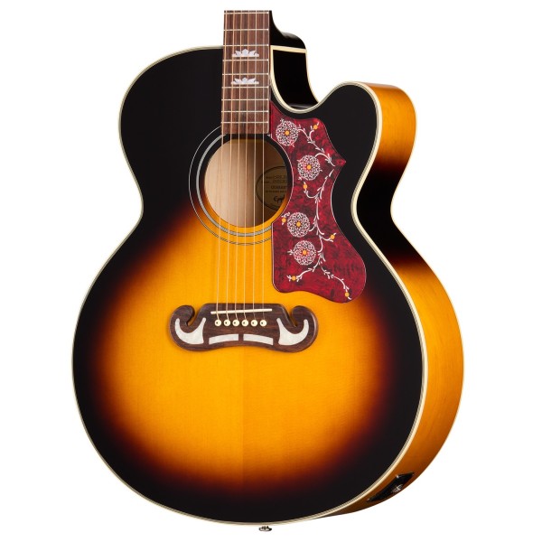 Epiphone J-200 Studio EC, Vintage Sunburst - body