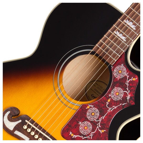 Epiphone J-200 Studio EC, Vintage Sunburst - soundhole