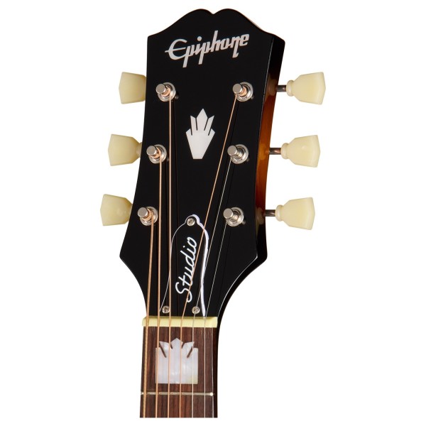 Epiphone J-200 Studio EC, Vintage Sunburst - headstock