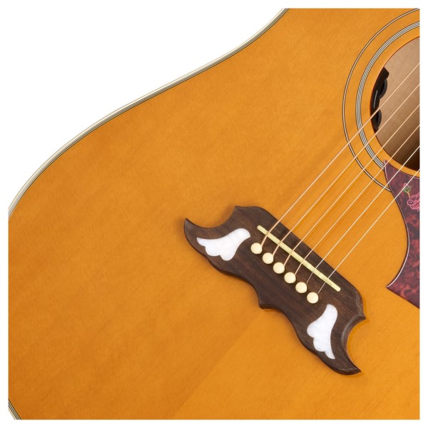 Epiphone Dove Studio, Natural - bridge