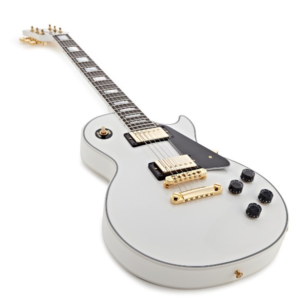 Gibson Custom Les Paul Custom, Alpine White #CS502719 - angled shot