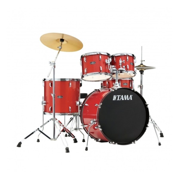 Tama Stagestar 22" 5pc Drum Kit w/Cymbals, Red Sparkle