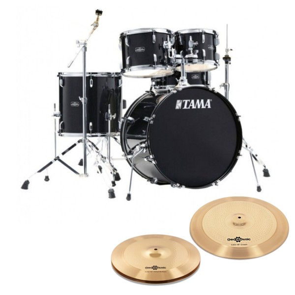 Tama Stagestar 20" 5pc Drum Kit w/Cymbals, Black Sparkle