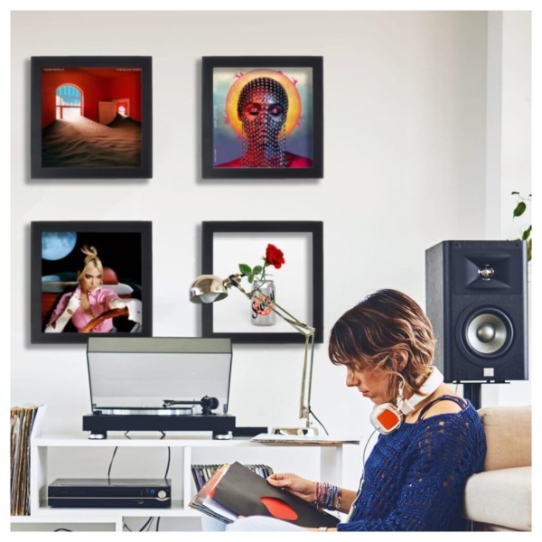 Show And Listen Vinyl Record Frame, Black - Lifestyle 3