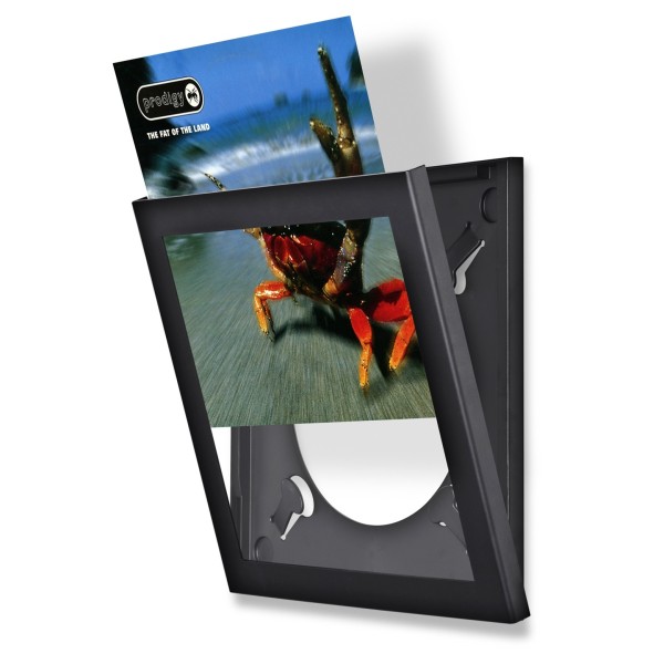 Show And Listen LP Frame, Black - Angled Open