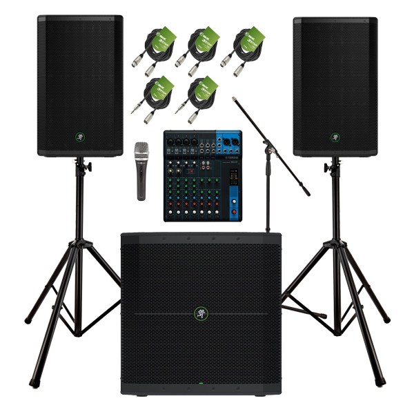 Mackie Thrash215 Complete PA System Bundle