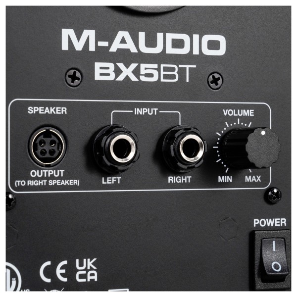 M-Audio BX5BT Studio Monitors with Bluetooth (Pair) - Rear Connections