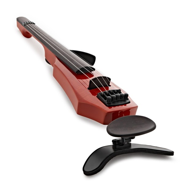 NS Design WAV5 Electric Violin, Amberburst - Angle