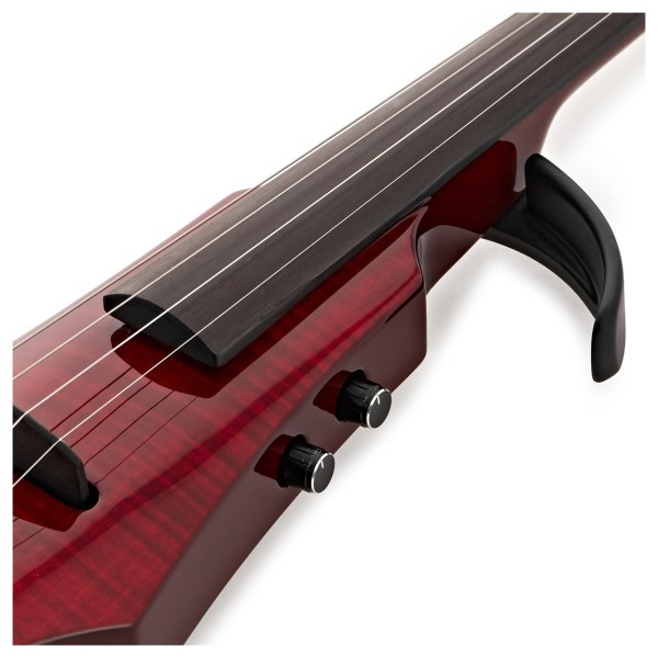 NS Design WAV4 Electric Violin, Transparent Red Gloss