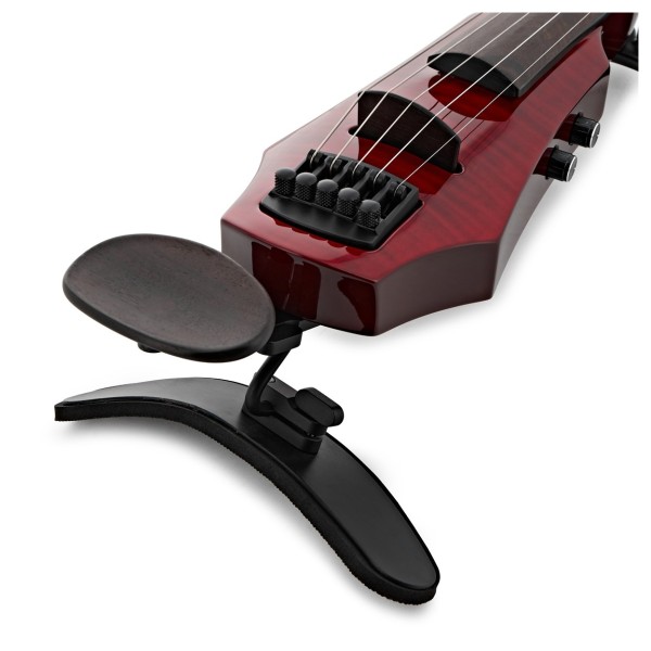 NS Design WAV5 Electric Violin, Transparent Red Gloss