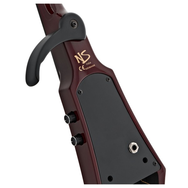 NS Design WAV5 Electric Violin, Transparent Red Gloss