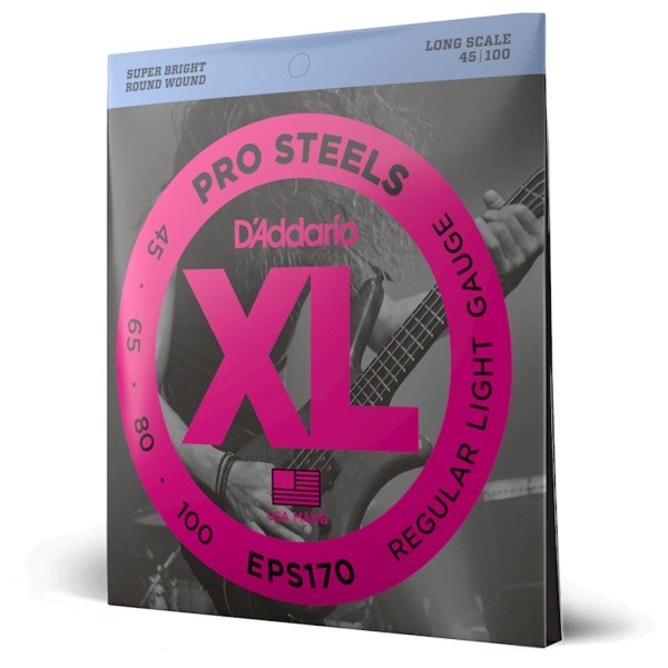Daddario Eps170 Prosteels Bass Guitar Strings Light 45-100 Long Scale