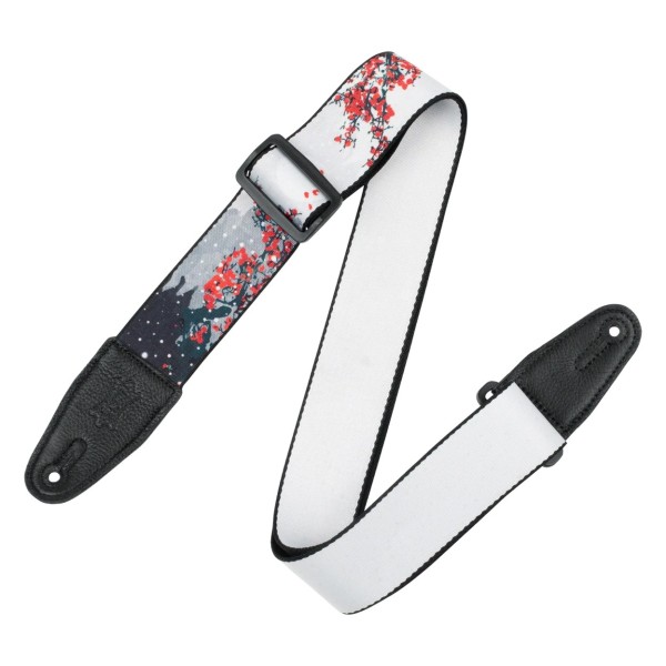 Levys Nature Series 2" Polyester Guitar Strap, Cherry Blossoms