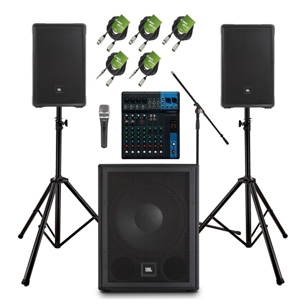 JBL IRX112BT Complete PA System Bundle