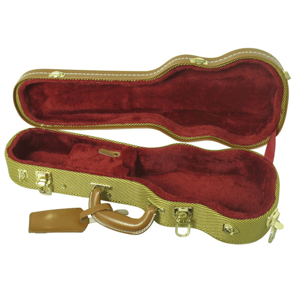 Kala TC-S Soprano Ukulele Hard Case, Tweed