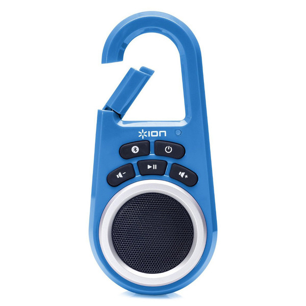 ION ISP29BL Clipster Ultra-Portable Wireless Bluetooth Speaker, Blue