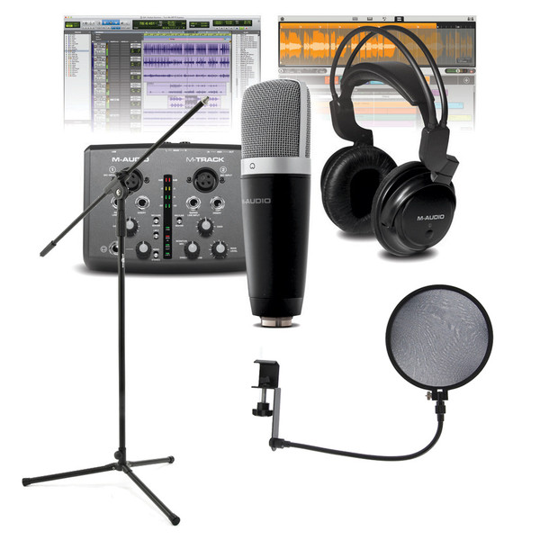 M-Audio Vocal Studio Pro Recording Bundle + Mic Stand and Pop Filter