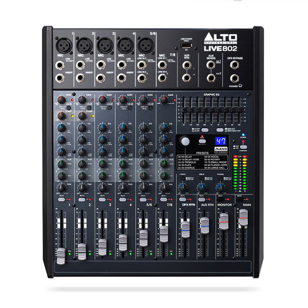 Alto Live 802 8 Channel USB Mixer with DSP