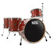 Natal Ash Traditional Custom 5 Piece Shell Pack, Scarlet Sparkle