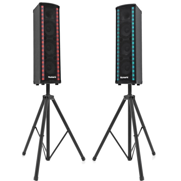 Numark Lightwave Powered Loudspeaker with Dual LED with Stands