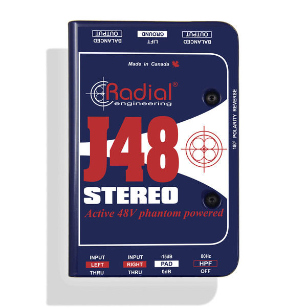 Radial J48 Stereo Active Direct Box - Top