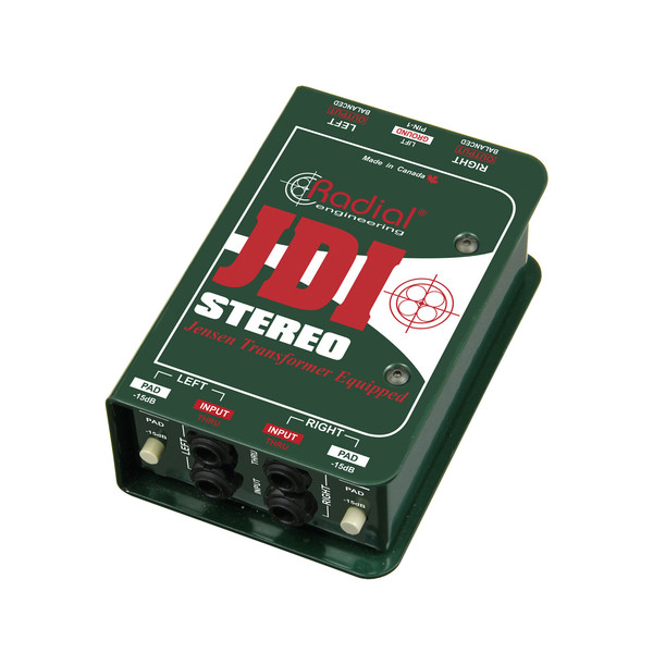 Radial JDI Stereo Passive Direct Box - Front Angled Right