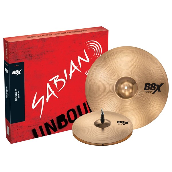 Sabian B8X 2-Pack, 14'' Hi-Hats, 18'' Crash Ride